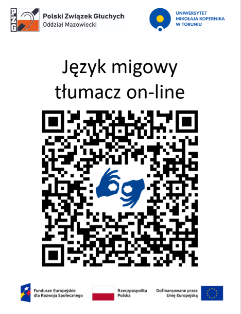 Kod QR do połączenia z tłumaczem migowym